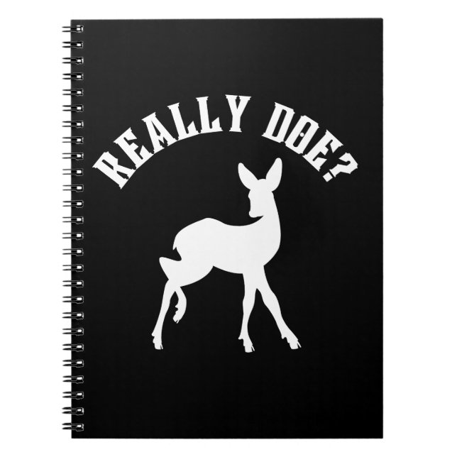 Funny Animal Pun wirklich Doe Notizblock (Vorderseite)