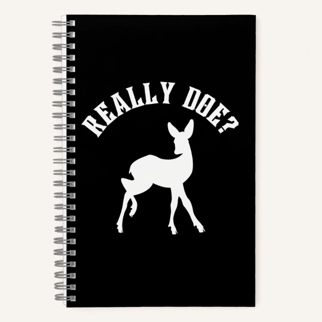 Funny Animal Pun wirklich Doe Notizbuch (Vorderseite)