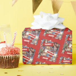 Funny Animals Happy Geburtstag Fügen Sie Ihren Nam Geschenkpapier