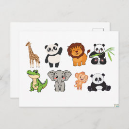 FUNNY ANIMALS POSTCARD POSTKARTE