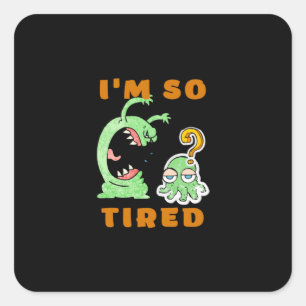 Funny Animals Sarcastic Niedlich Quadratischer Aufkleber