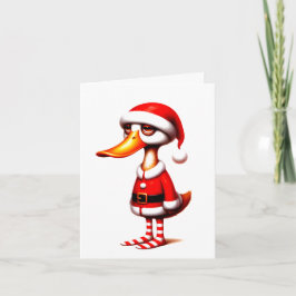 Funny Animated Duck Christmas Card Karte