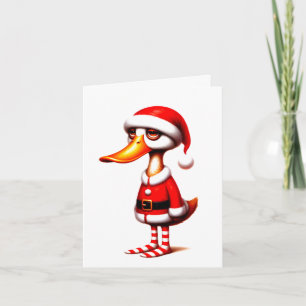 Funny Animated Duck Christmas Card Karte