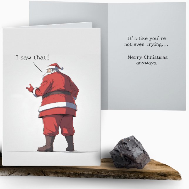 Funny Anime Angry Santa Naughty List Weihnachten Karte (Von Creator hochgeladen)