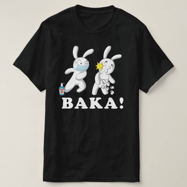 Funny Anime Baka Rabbit Slap Japanisch T-Shirt (Design vorne)