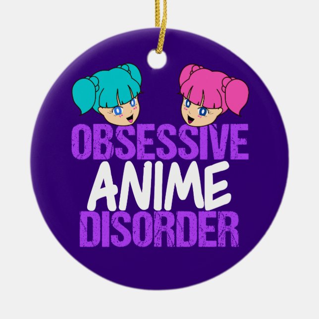 Funny Anime besessen Keramik Ornament (Vorne)