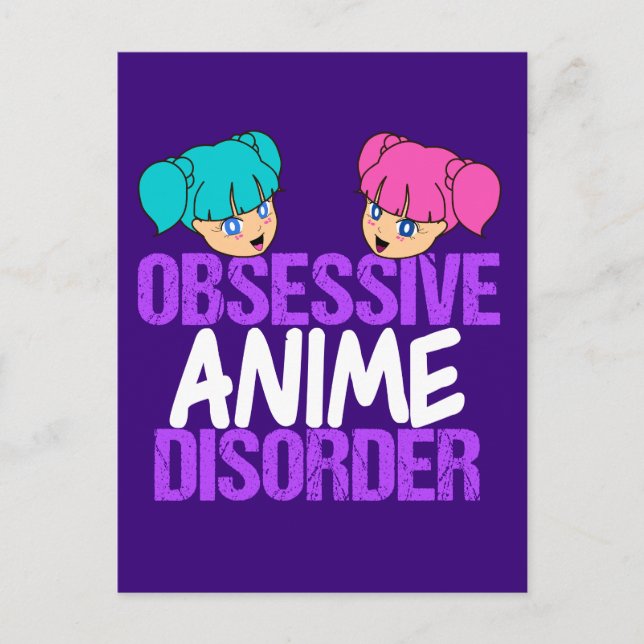 Funny Anime besessen Postkarte (Vorderseite)