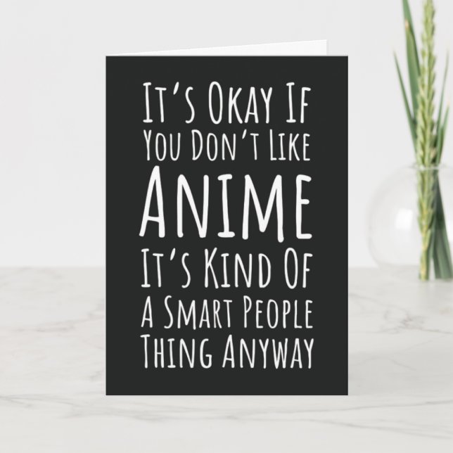 Funny Anime Cards For Otaku Manga Lover Humor Kids Karte (Vorderseite)