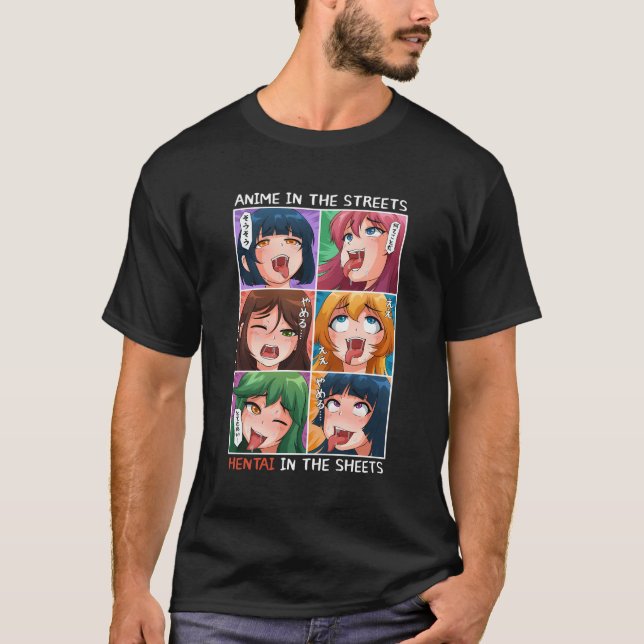 Funny Anime im Sheets Anime T-Shirt (Vorderseite)