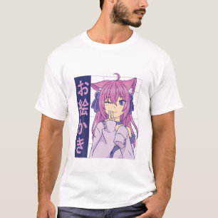 Funny Anime Japanisch Eyes Teen Girl Characters Ka T-Shirt
