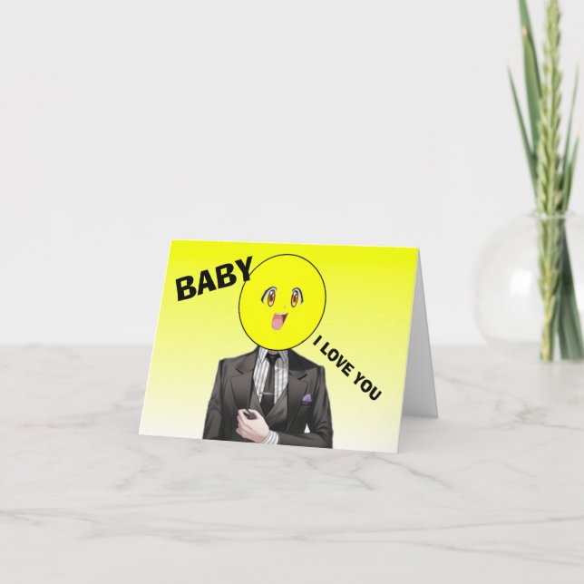 Funny Anime Liebe Spaß Karte (Vorderseite)