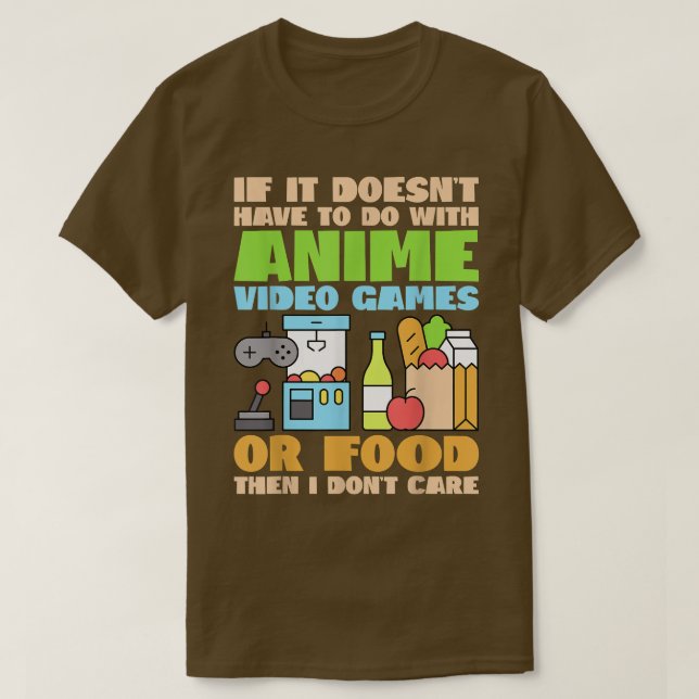 Funny Anime T-Shirt, wenn es nicht Anime-Videospie T-Shirt (Design vorne)