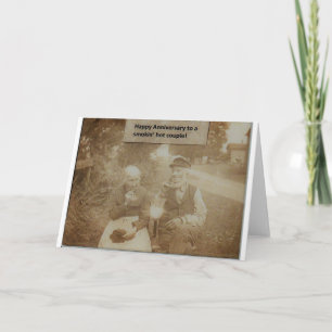 Funny Anniversary Card Vintage Photo Smoking Karte