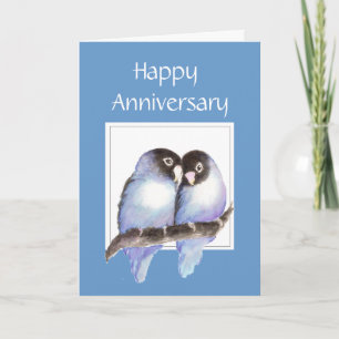 Funny Anniversary Love Vögel Karte