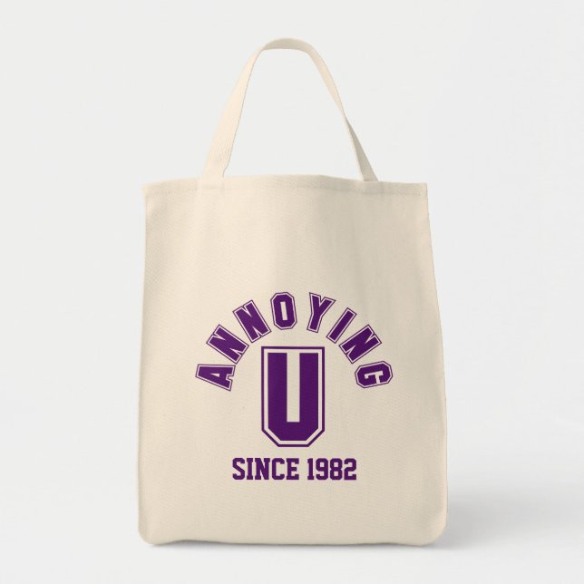 Funny Annoying You Bag, Lila Tragetasche (Vorne)