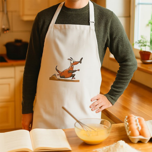 Funny Anteater Cartoon Quirky Running Animal Schürze (Von Creator hochgeladen)