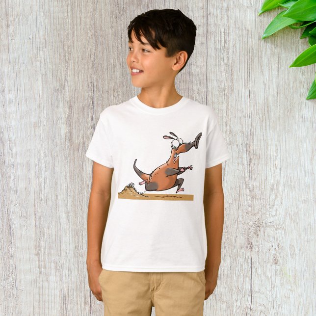 Funny Anteater Cartoon Quirky Running Animal T-Shirt (Von Creator hochgeladen)