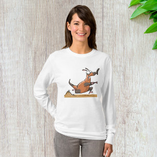 Funny Anteater Cartoon Quirky Running Animal T-Shirt