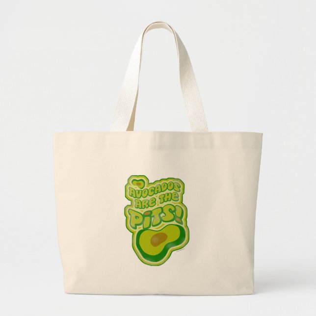 Funny Anti Avocado Slogan Design Jumbo Stoffbeutel (Vorne)