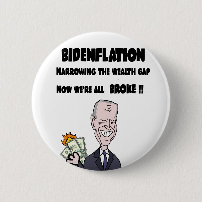 Funny Anti Biden Bidenflation Inflation Button (Vorderseite)