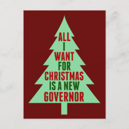 Funny Anti Governor Politischer Weihnachts-Spaß Postkarte