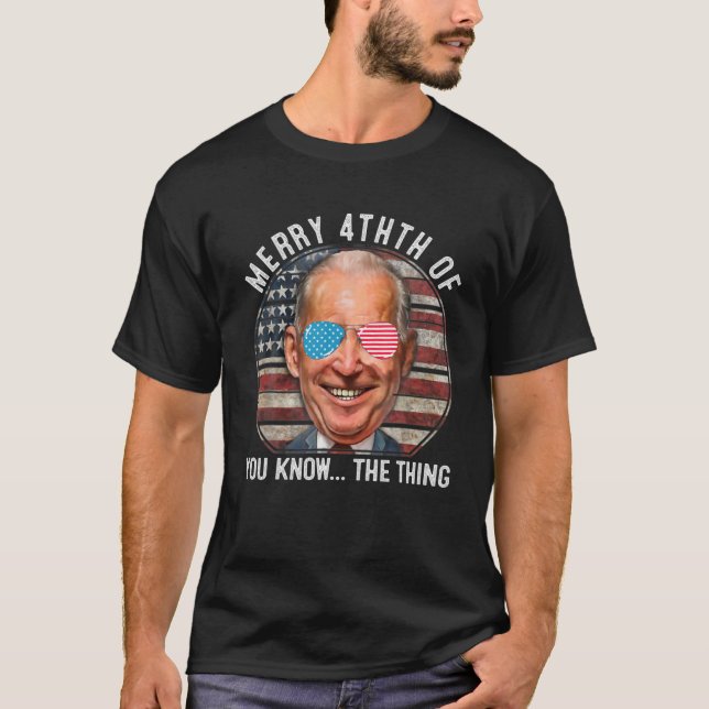 Funny Anti Joe Biden verwirrte fröhliches Glück 4t T-Shirt (Vorderseite)