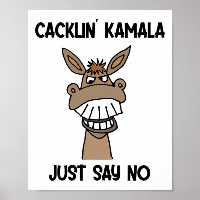 Funny Anti Kamala Harris Laughing Donkey Poster (Vorne)