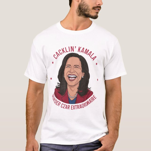 Funny Anti Kamala Harris Politischer Cartoon T-Shirt (Vorderseite)