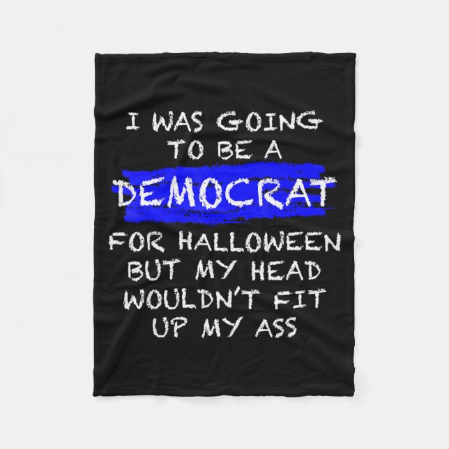 Funny Anti-liberal Adult Halloween Costume  Fleecedecke (Vorderseite)