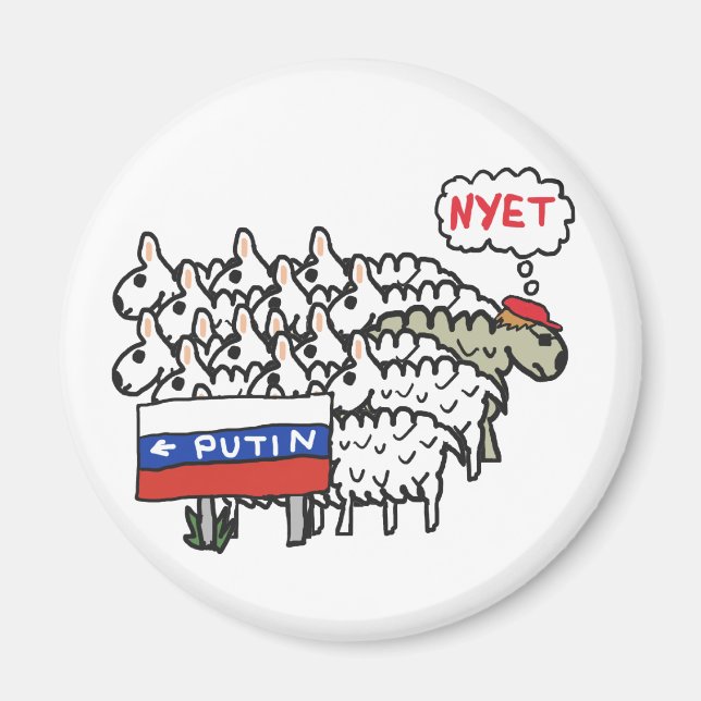 Funny Anti Putin Magnet (Vorne)