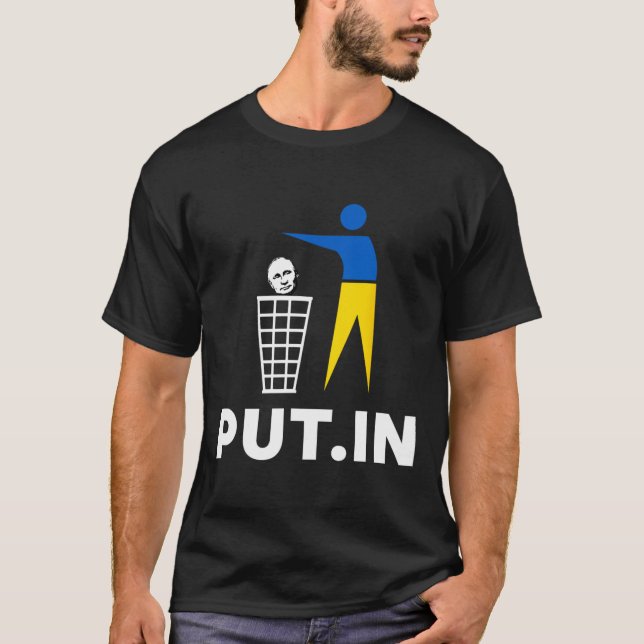 Funny Anti Putin Meme Put.in Support Ukraine Tee  (Vorderseite)