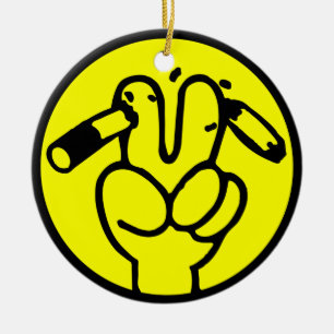 Funny Anti-Raucher ⚠ thailändisches ⚠ Keramikornament