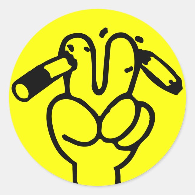 Funny Anti-Raucher ⚠ thailändisches ⚠ Runder Aufkleber (Vorderseite)