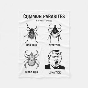 Funny Anti Trump Gemeinsamer Parasit Luna Tick Fleecedecke