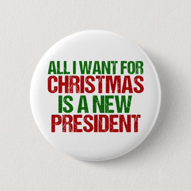 Funny Anti Trump Politische Weihnachten Button (Vorderseite)