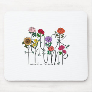 Funny Anti Trump Subtle Floral Blume Anti-Trump W Mousepad