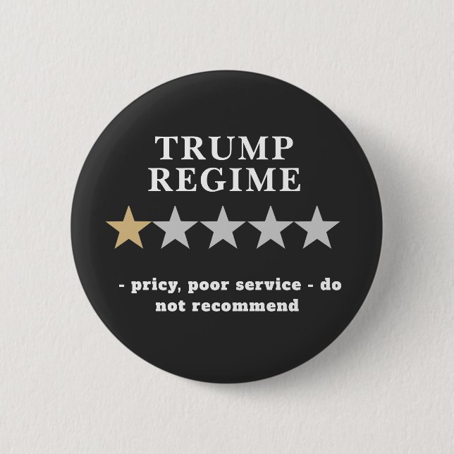 Funny Anti Trump überprüft politischen Humor Button (Vorderseite)