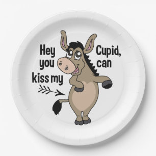 Funny Anti-Valentine Donkey Papier Teller