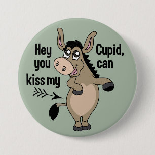 Funny Anti-Valentine-Donkey-Taste Button