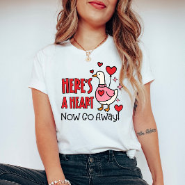 Funny Anti-Valentine Goose Heart Balloon T-Shirt