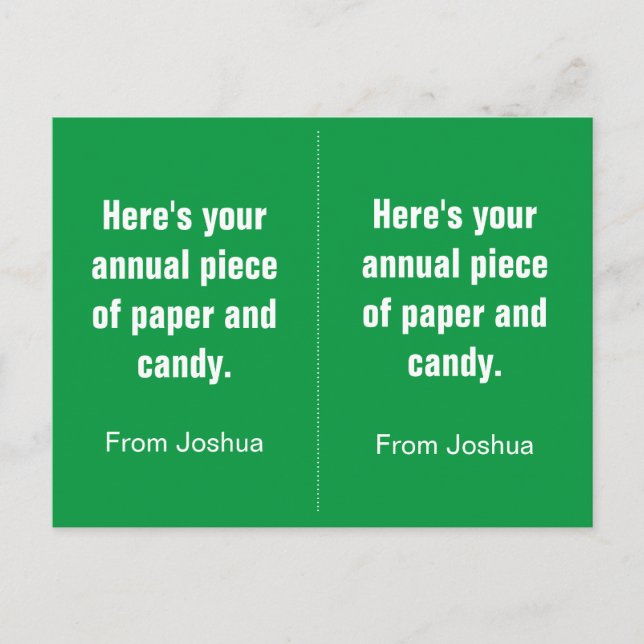 Funny Anti Valentine Klassenzimmer Valentine für J Postkarte (Vorderseite)