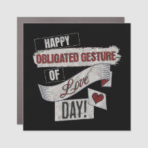 Funny Anti Valentines Day Happy Obligated Gesture 