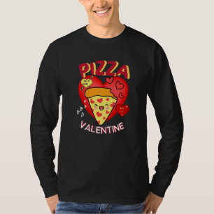 Funny Anti Valentine's Day Pizza Valentinstag T-Shirt
