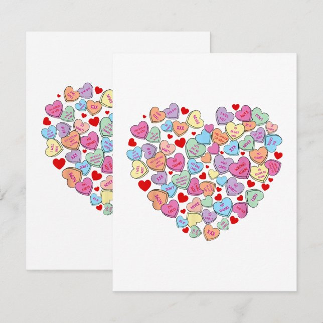 Funny Anti Valentinstag Begleitkarte (Vorne/Hinten)