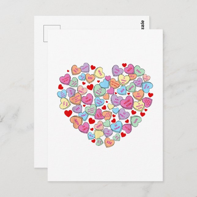 Funny Anti Valentinstag Postkarte (Vorne/Hinten)