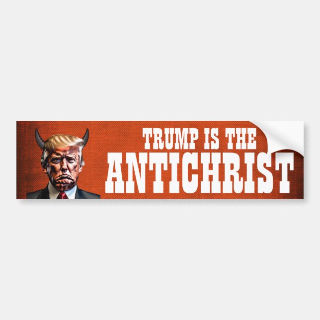 Funny "Antichrist" Trump Autoaufkleber (Vorne)