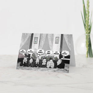 FUNNY ANTIQUE EDWARDIAN Thought Bubbles Foto Karte