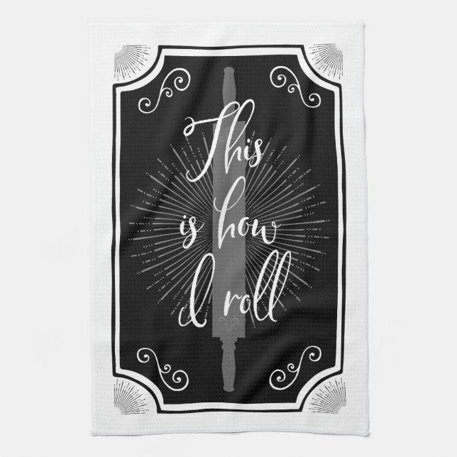 Funny Antique Kitchen Zeichen Geschirrtuch (Vertikal)