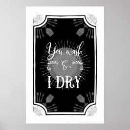 Funny Antique Kitchen Zeichen Poster