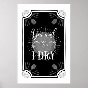 Funny Antique Kitchen Zeichen Poster